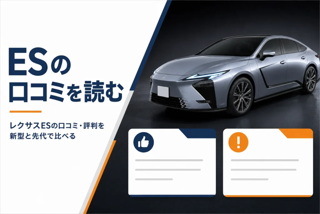 レクサスESの口コミの良い点と気になる点を新型と先代で比べるアイキャッチ