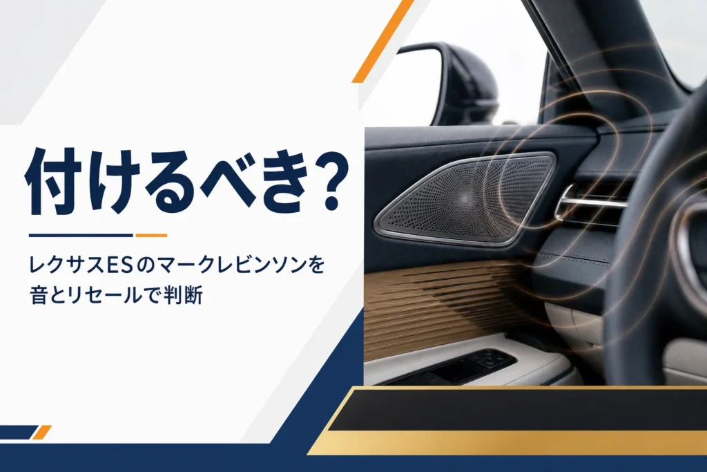レクサスESのマークレビンソンを付けるか判断する記事のアイキャッチ