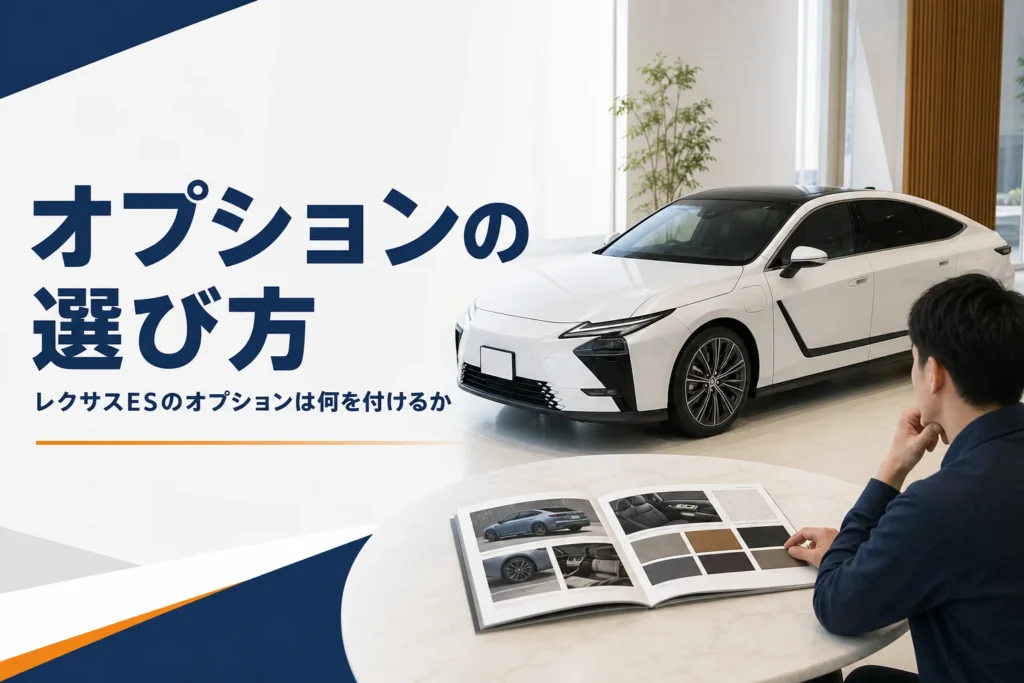 レクサスESのオプションの選び方を示したアイキャッチ