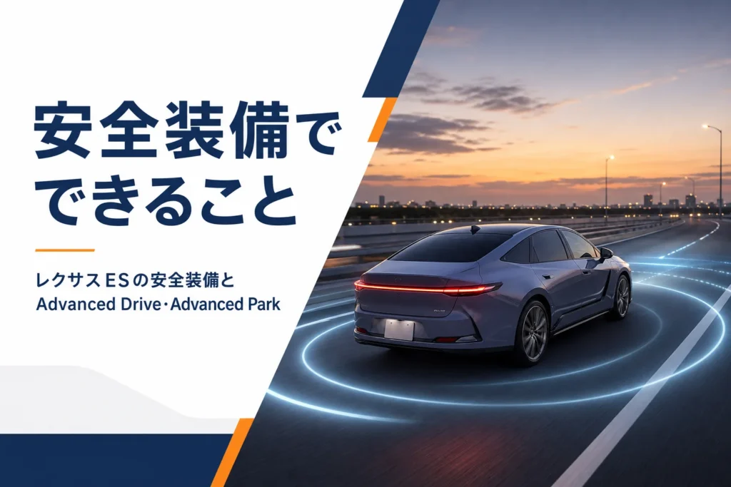 レクサスESの安全装備を解説する記事のアイキャッチ